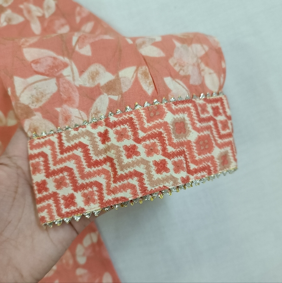 Partywear kurta plazo dupatta set - Picture 5 of 11